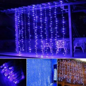 Гирлянда штора Улица 120LED (RD7091) Диаметр 3,3 Массив 357, 4х1м. С Контролером, Белый Провод, Белая (Холодная)