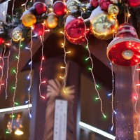 Гирлянда бахрама улица 120LED (RD7079) Диаметр 3,3 Масив 357 4х1м. с контролером, Белый провод, Микс (разноцветная)