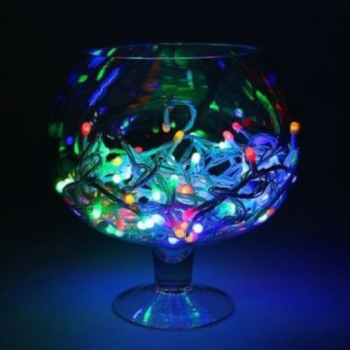 Гирлянда диод 500LED (RD7148) 35м. Микс (разноцветный), Силиконовый провод