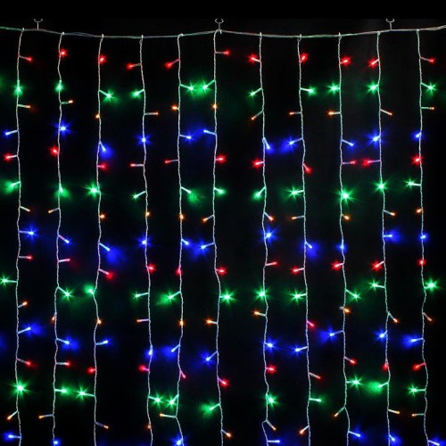 Гирлянда штора 400LED (RD9013) 20 шариков 8 см, ширина 6m,220v, Цвет ламп-Белый (12)