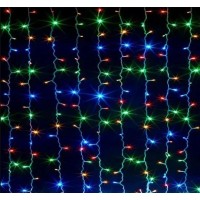 Гирлянда водопад 320 LED (RD7153) 3x2м С заглушкой (10x32) Микс (разноцветная)