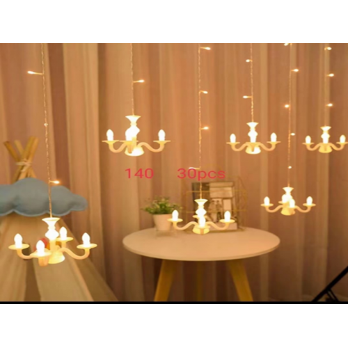 Гирлянда штора наружная 425LED 3х2.5м 220V + блок питания + 8 режимов + Хвостовая заглушка RD207 Цвет ламп-Тёплый (50)