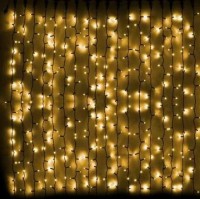 Гирлянда штора наружная 120LED (RD7124) 3,5х1м. Встроенный Вход, Выход, Диаметр Проволоки 3,3, Вспышка 10%, Белый Провод, Белая (Холодная)
