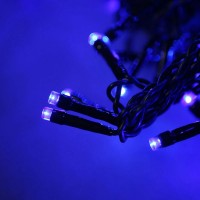 Гирлянда штора Улица 120LED (RD7088) Диаметр 3,3 Массив 357, 4х1м. с контролером, Черный провод, Белая (холодная)