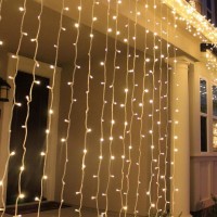 Гирлянда штора наружная 425LED 3х2.5м 220V + блок питания + 8 режимов + Хвостовая заглушка RD206 Цвет ламп-Белый (50)