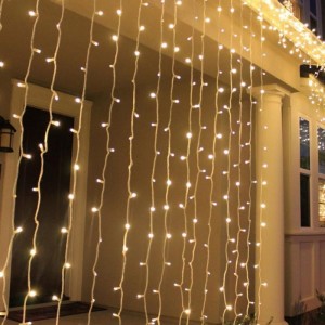 Гирлянда штора наружная 425LED 3х2.5м 220V + блок питания + 8 режимов + Хвостовая заглушка RD206 Цвет ламп-Белый (50)
