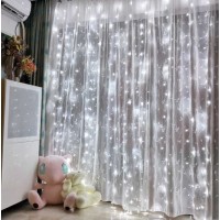 Гирлянда водопад 400LED (RD7150) 3x3м С заглушкой (10x40) Белый (холодный)