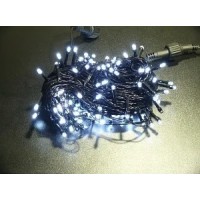 Гирлянда диод+флеш В-М, чёрный провод, 200LED (RD7168) 20м. Белый (холодный)