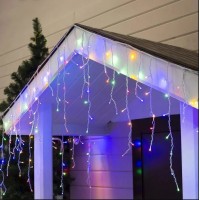 Гирлянда бахрома 100LED (RD7164) 2,2x0,6м с заглушкой, Микс (разноцветная)