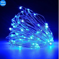 Гирлянда медная проволока (RD7106) 10м. 220V с контролером, Серебряный провод, Микс