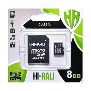 Карта пам'яти microSDHC 8GB class 4 Hi-Rali (з адаптером) Карта пам'яти microSDHC 8GB class 4 Hi-Rali (з адаптером)