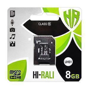 Карта пам'яти microSDHC (UHS-1) 8GB class 10 Hi-Rali (з адаптером) Карта пам'яти microSDHC (UHS-1) 8GB class 10 Hi-Rali (з адаптером)
