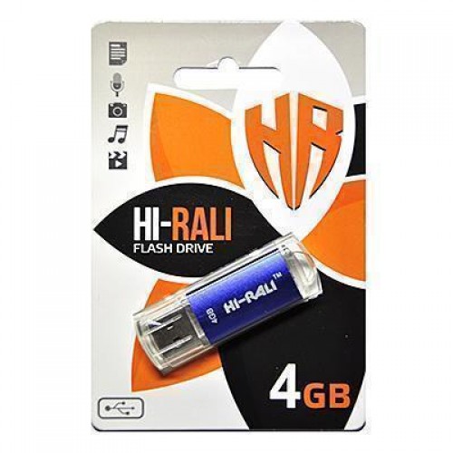 Накопичувач USB 4GB Hi-Rali Rocket серiя синій