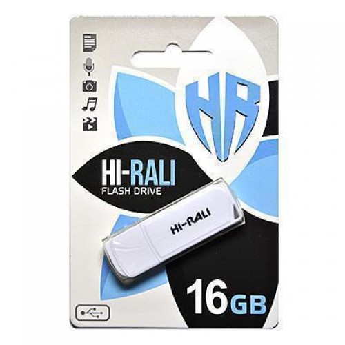 Накопичувач USB 16GB Hi-Rali Taga серiя білий