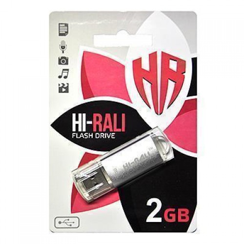 Накопичувач USB 2GB Hi-Rali Rocket серiя срібло