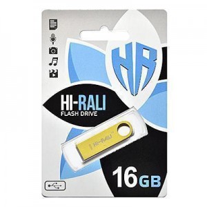 Накопичувач USB 16GB Hi-Rali Shuttle серiя золото Накопичувач USB 16GB Hi-Rali Shuttle серiя золото