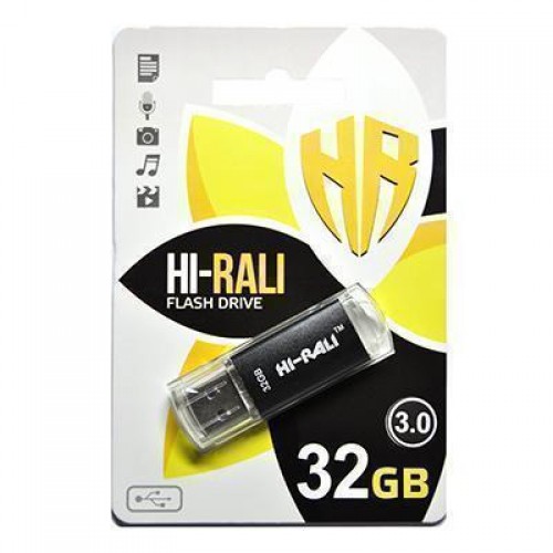 Накопичувач 3.0 USB 32GB Hi-Rali Rocket серiя чорний