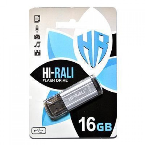 Накопичувач USB 16GB Hi-Rali Stark серiя срібло
