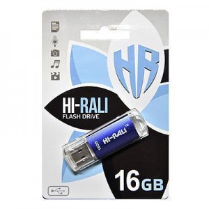 Накопичувач USB 16GB Hi-Rali Rocket серiя синій Накопичувач USB 16GB Hi-Rali Rocket серiя синій