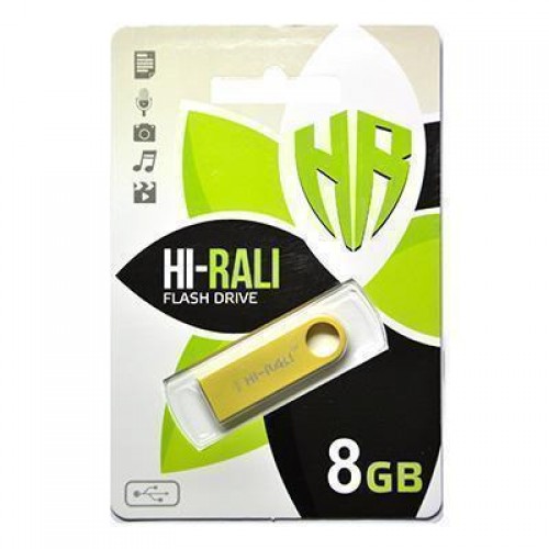 Накопичувач USB 8GB Hi-Rali Shuttle серiя золото