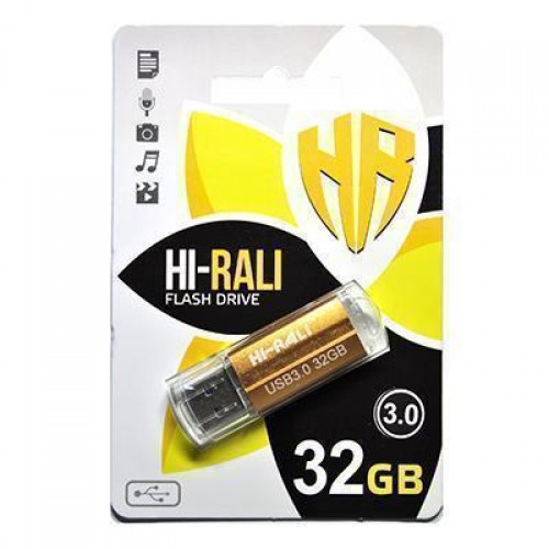 Накопичувач 3.0 USB 32GB Hi-Rali Corsair серiя золото