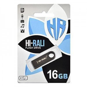 Накопичувач USB 16GB Hi-Rali Shuttle серiя чорний Накопичувач USB 16GB Hi-Rali Shuttle серiя чорний