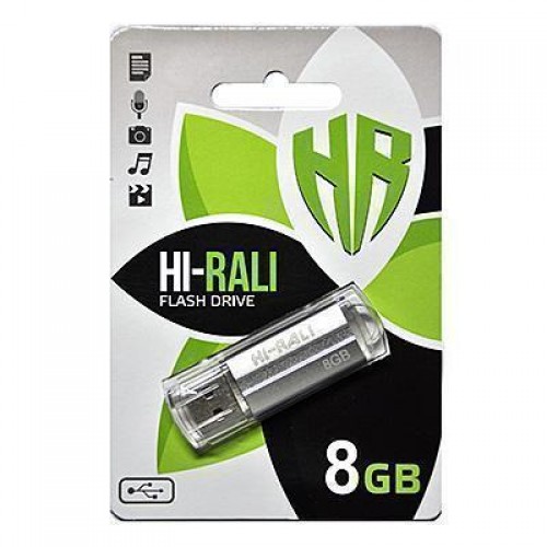 Накопичувач USB 8GB Hi-Rali Corsair серiя срібло