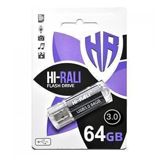 Накопичувач 3.0 USB 64GB Hi-Rali Corsair серiя чорний