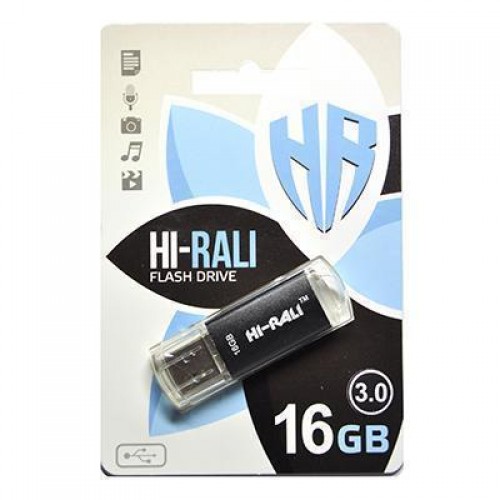 Накопичувач 3.0 USB 16GB Hi-Rali Rocket серія чорний