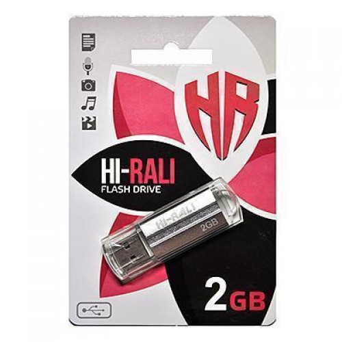 Накопичувач USB 2GB Hi-Rali Corsair серiя срібло