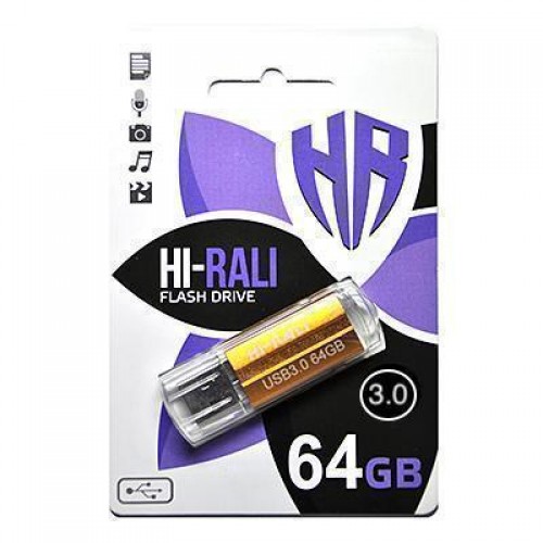 Накопичувач 3.0 USB 64GB Hi-Rali Corsair серiя бронза