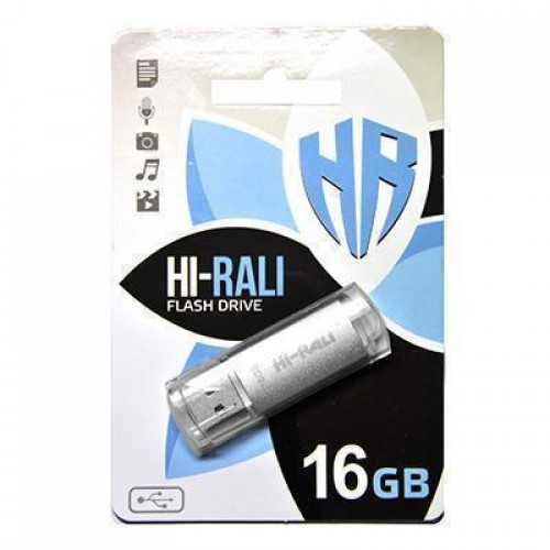 Накопичувач USB 16GB Hi-Rali Rocket серiя срібло