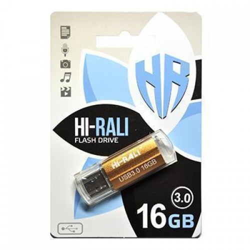 Накопичувач 3.0 USB 16GB Hi-Rali Corsair серiя золото