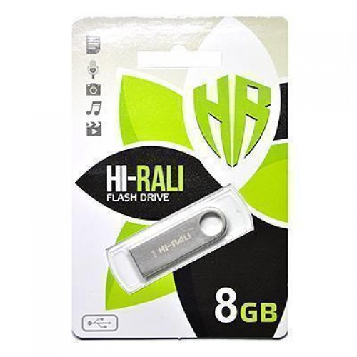 Накопичувач USB 8GB Hi-Rali Shuttle серiя срібло