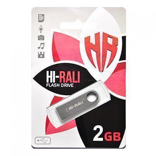 Накопичувач USB 2GB Hi-Rali Shuttle серiя срібло