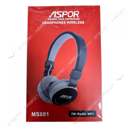 Bluetooth наушники Aspor- MS-881 голубой