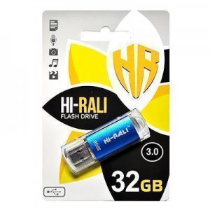 Накопичувач 3.0 USB 32GB Hi-Rali Rocket серiя синій Накопичувач 3.0 USB 32GB Hi-Rali Rocket серiя синій