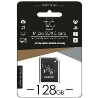 Карта пам'яті microSDXC (UHS-3) 128GB class 10 T&G (з адаптером)