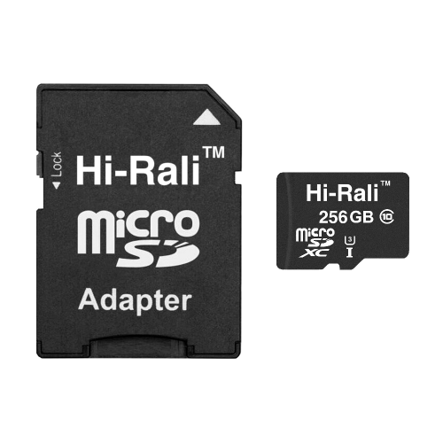 Карта пам'яти microSDXC (UHS-3) HI-RALI 256GB class 10 (з адаптером)