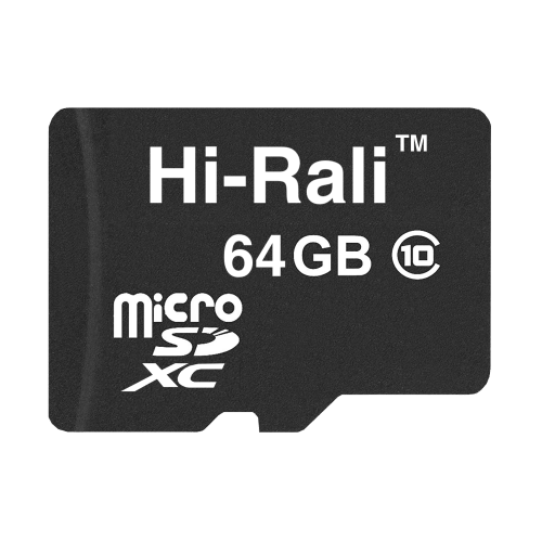 Карта пам'яти microSDHC 64GB class 10 Hi-Rali (без адаптерів)