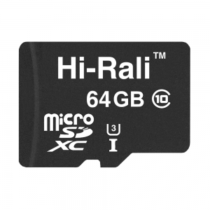Карта памяти microSDXC (UHS-3) 64GB class 10 Hi-Rali (без адаптера)
