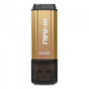 Накопичувач USB 64GB Hi-Rali Stark серiя золото