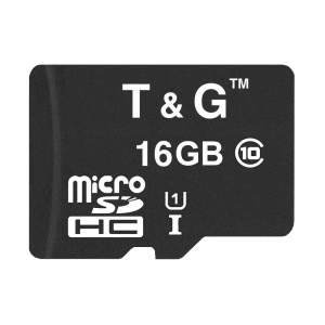 Карта памяти microSDHC (UHS-1) 16GB class 10 T&G (без адаптера)