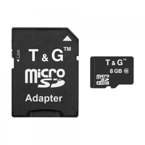 Карта пам'яти microSDHC 8GB class 10 T&G (з адаптером)