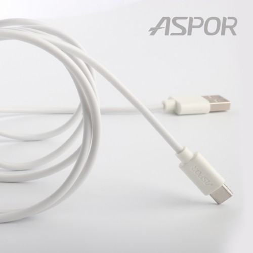 USB кабель Aspor- A173 Type-C 2A/ 1,2м- белый