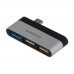 Перехідник Borofone DH1 Type-C to USB 3.0 / 2USB