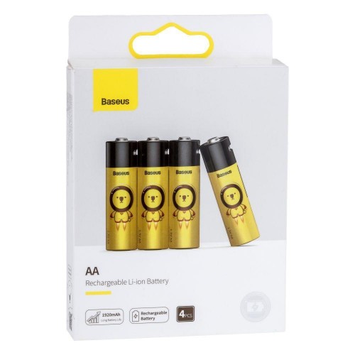 Акумуляторні Батарейки AA Baseus Micro USB (4 шт.) PCWH000311