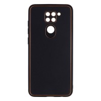 Чохол Leather Gold with Frame without Logo для Xiaomi Redmi Note 9
