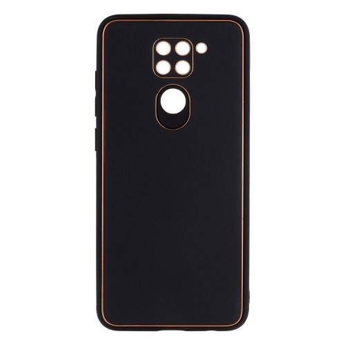 Чохол Leather Gold with Frame without Logo для Xiaomi Redmi Note 9