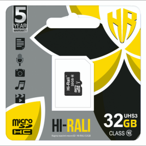 Карта Пам'яті  Hi-Rali MicroSDHC 32gb UHS-3 10 Class